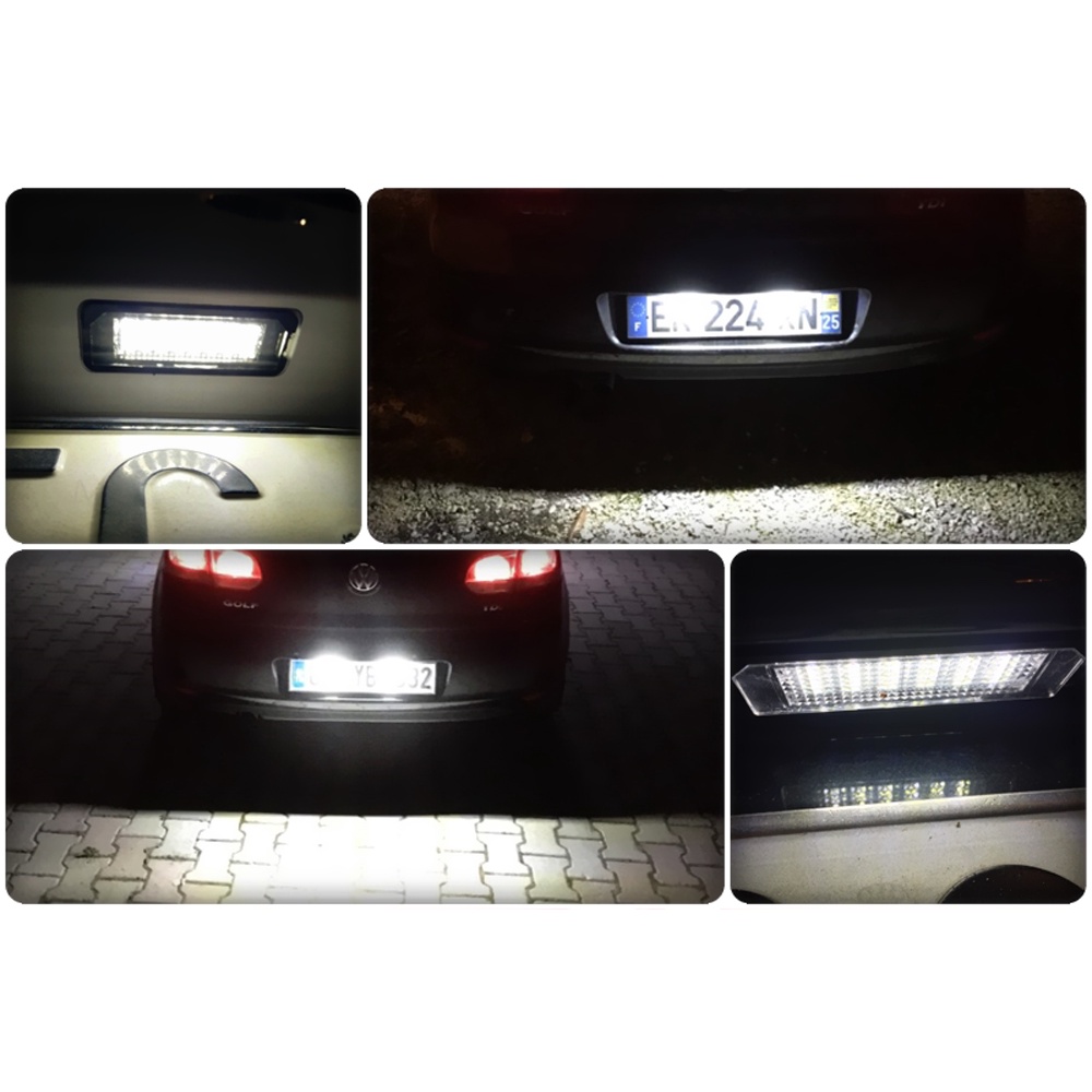 2pcs Lampu Plat Nomor LED Plat Lampu Untuk VW Amarok Passat Golf Kumbang Baru Polo Scirocco EOS Kursi Leon Toledo