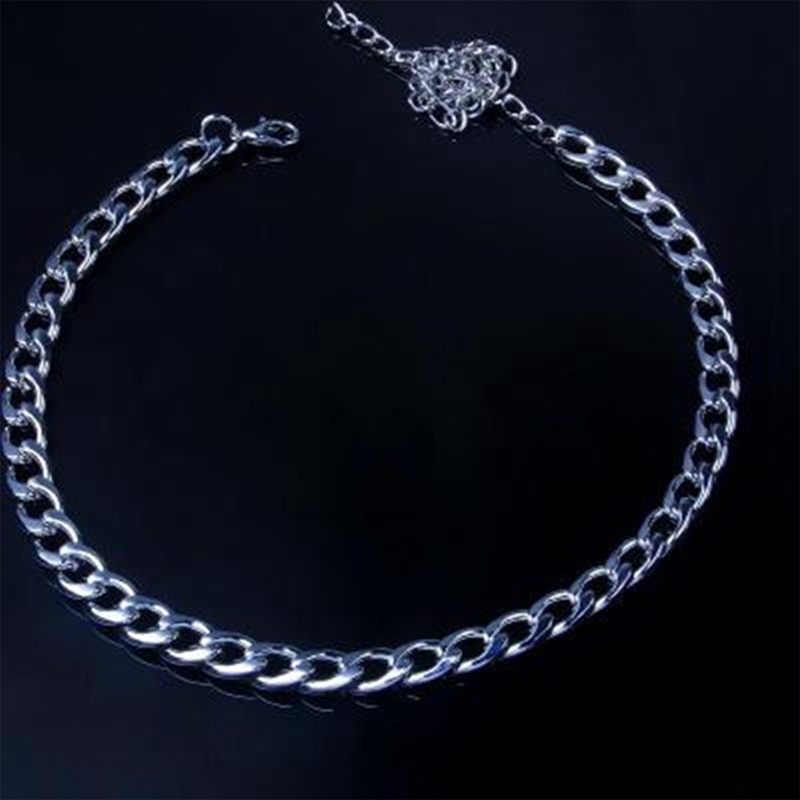 Fashion Baja Titanium Gelang Kaki Untuk Pria Wanita Kuba Link Kaki Rantai Pantai Kaki Gelang Hadiah Punk Hip Hop Rock Perhiasan