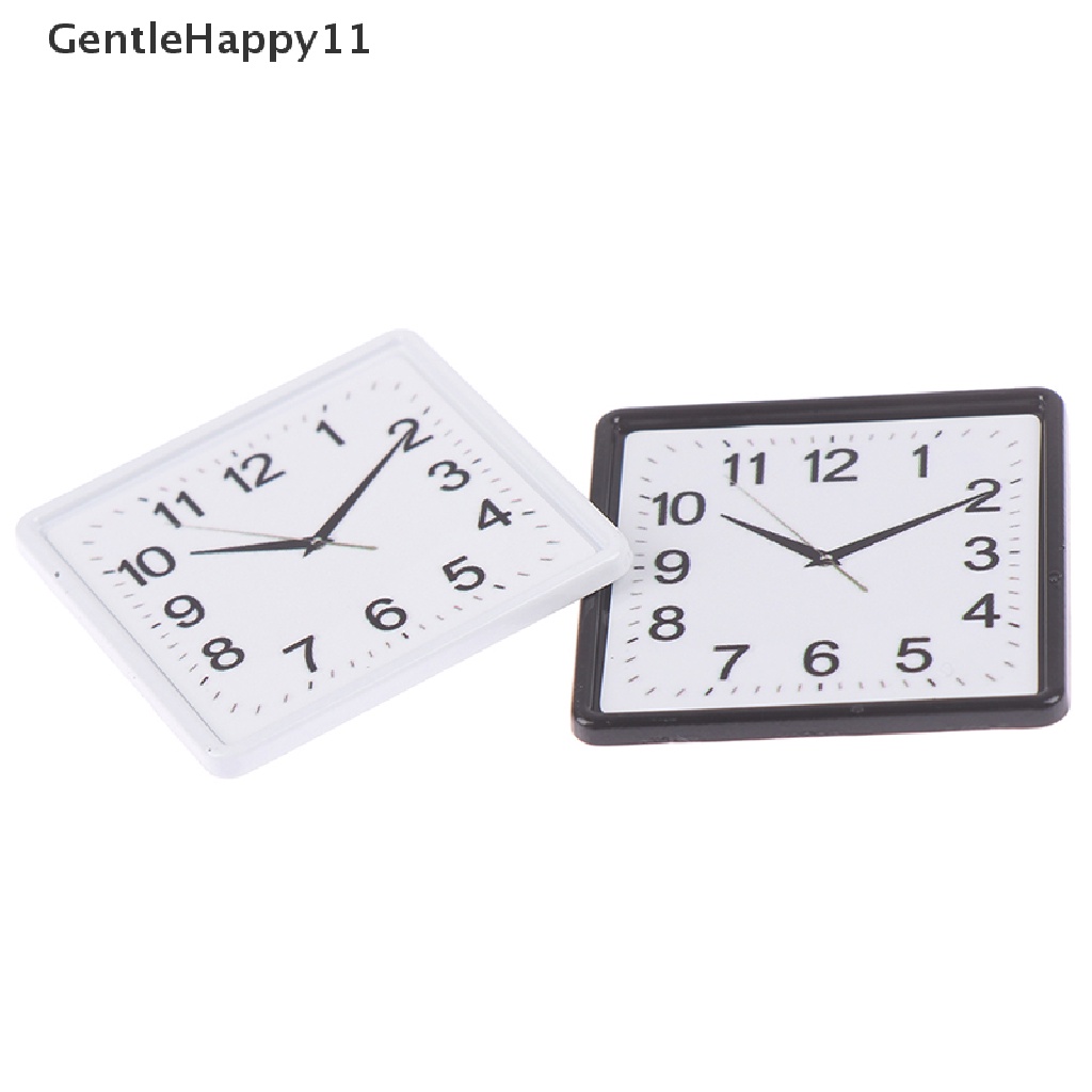 Gentlehappy 1:12 Skala Resin Rumah Boneka Miniatur Jam Dinding Dekorasi Rumah Aksesoris Mainan id