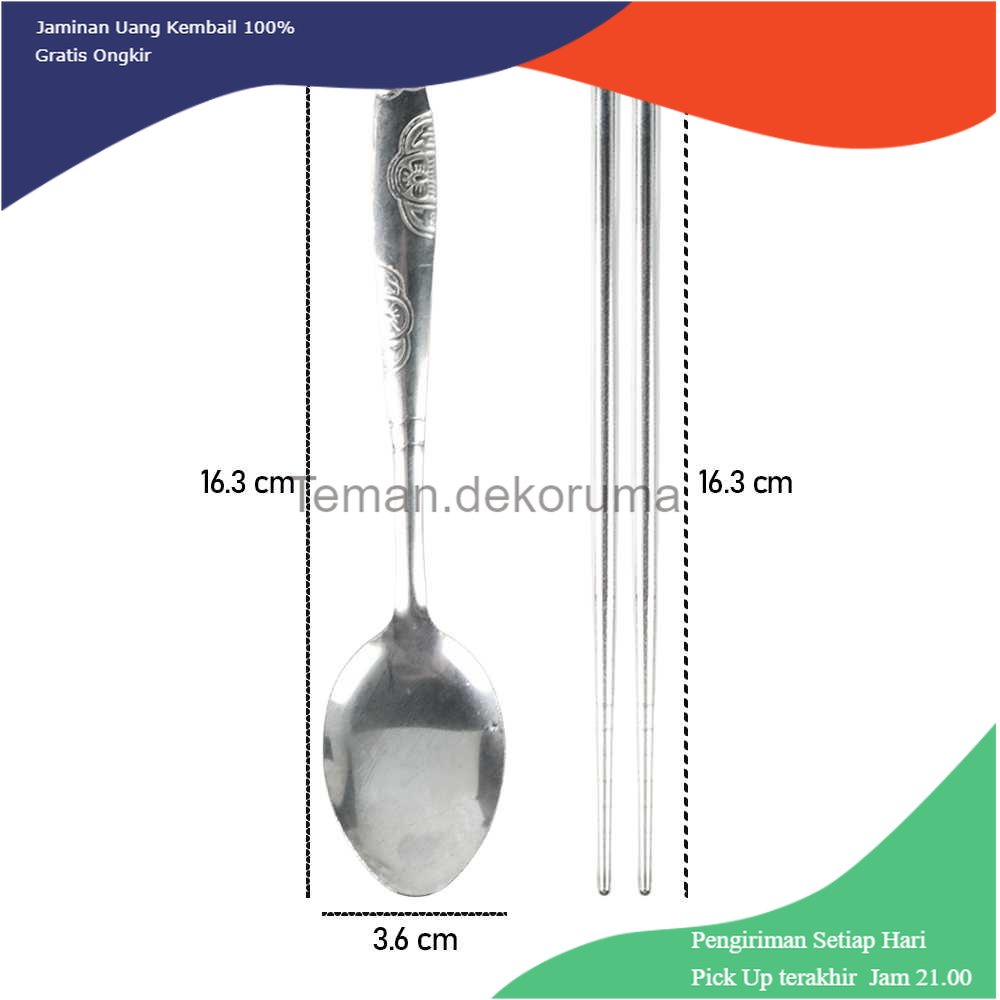 TD - RTG SPURK Set Sendok Garpu Sumpit Stainless Steel - SP055