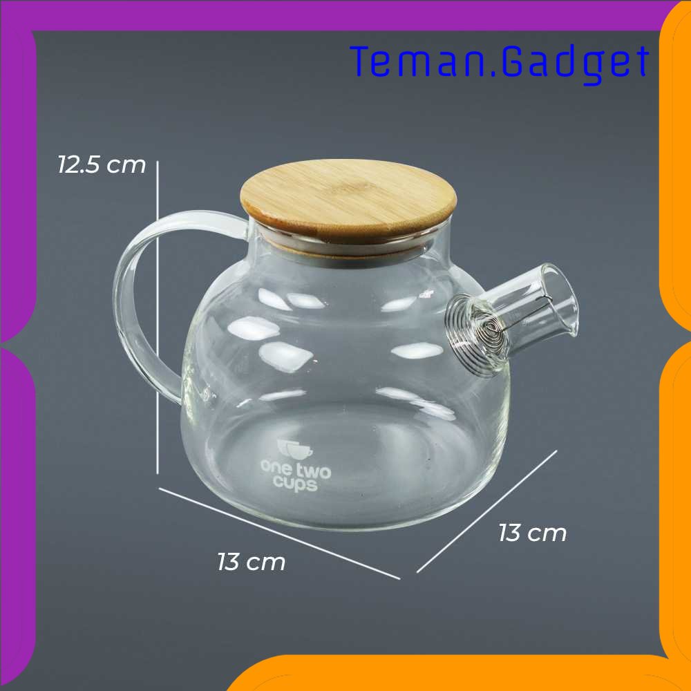 TG -  DPR One Two Cups Teko Pitcher Teh Chinese Teapot Maker Glass 1L - BR-384