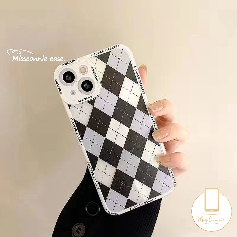 Case Motif Grid Infinix Hot10 11 11s 10 9 12 Play 12pro Hot 12i 8 20 20s 11s 10s Nfc 10 Lite Smart4 6 5plus Note 10 11 12 Pro 12 2023 Transparan Diamond Soft Tpu Cover