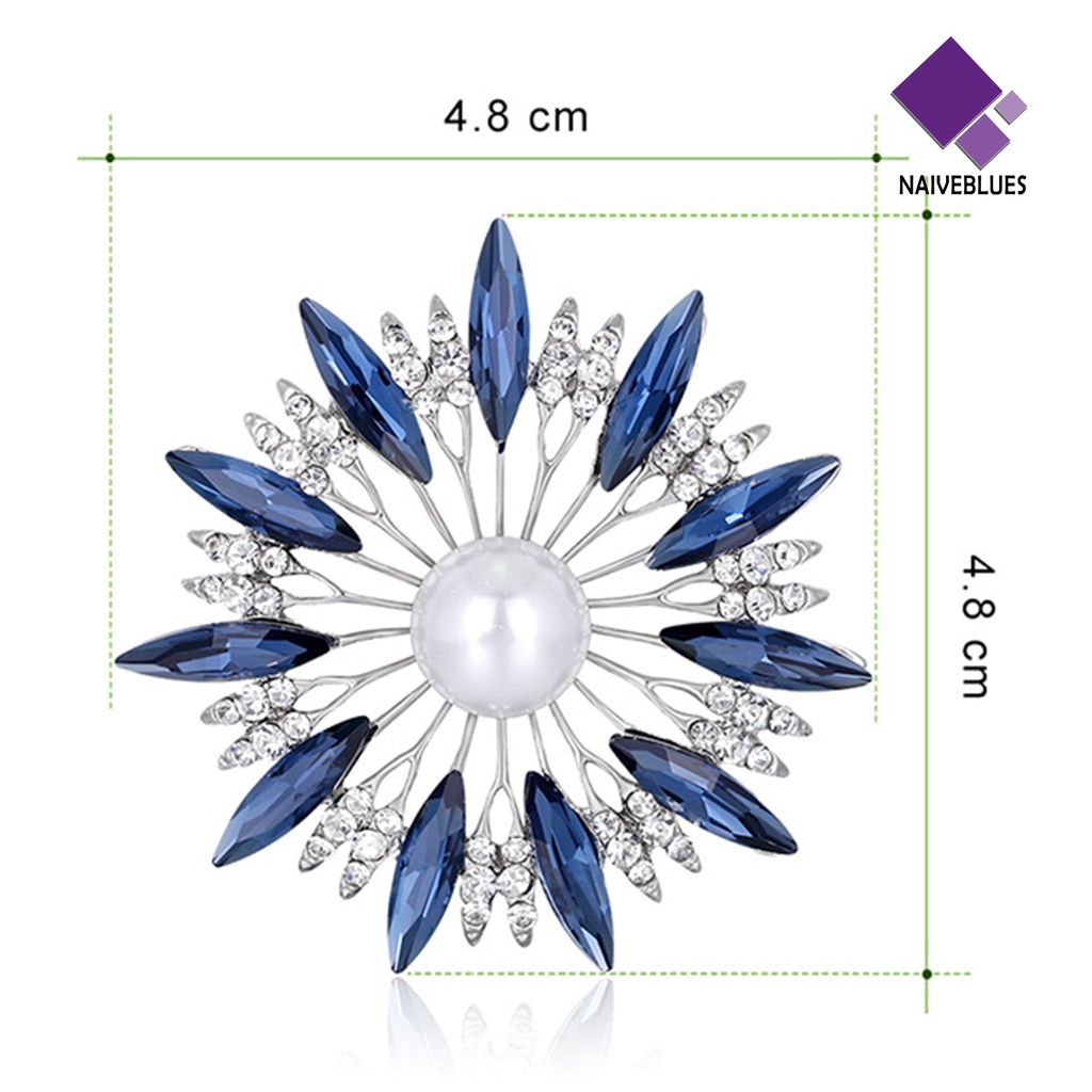 &lt; Naiveblues &gt; Bros Lencana Bentuk Geometri Aksesoris Pakaian Lencana Hias Berlian Imitasi Berwarna Untuk Hajatan