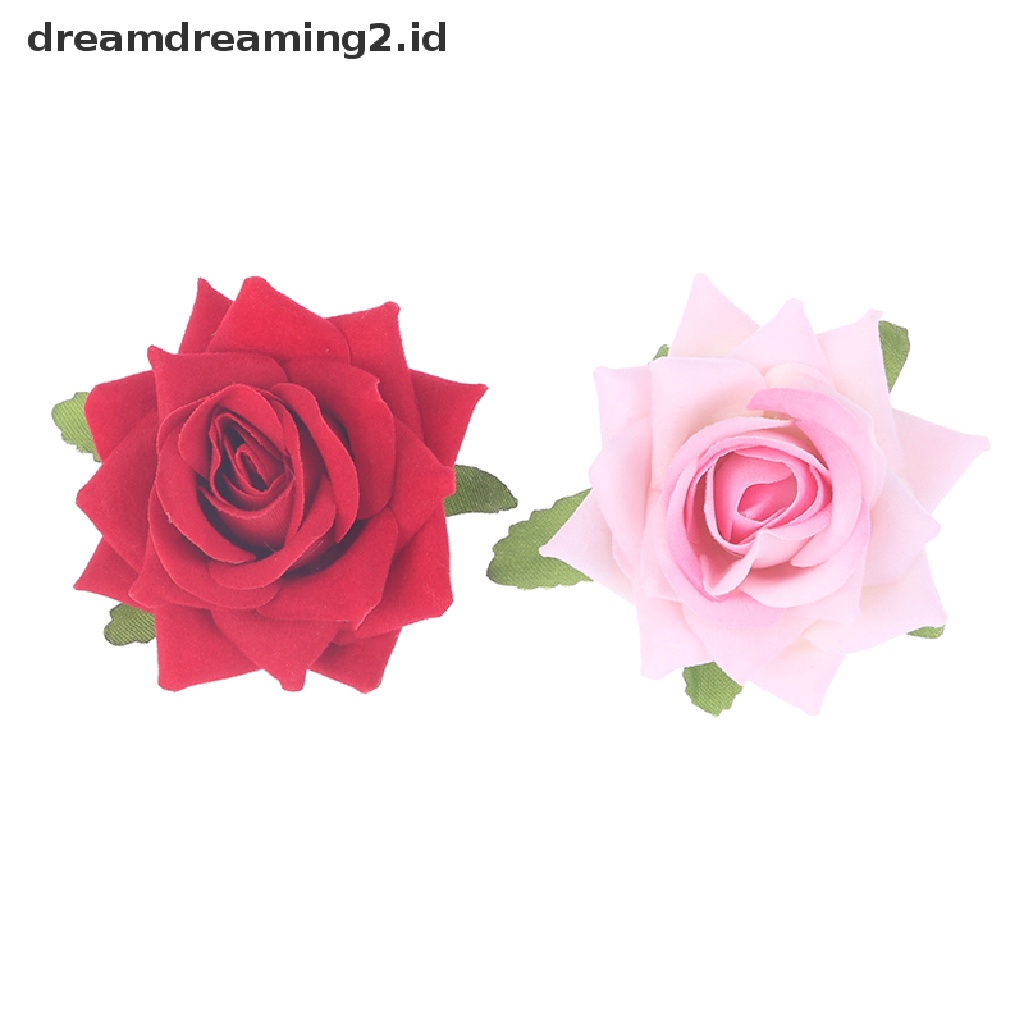 (dream) Jepit Rambut Rose Merah Pink Prancis Jepit Bunga Simulasi Romantis Untuk Wanita//