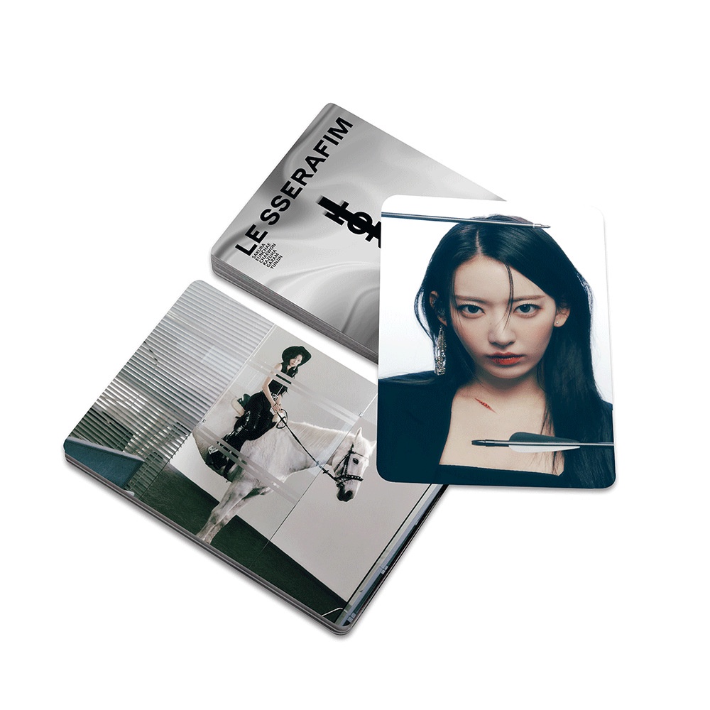 55pcs/box LE SSERAFIM UNFORGIVEN 1st Album Photocards Kartu Lomo Lesserafim Kpop Postcards