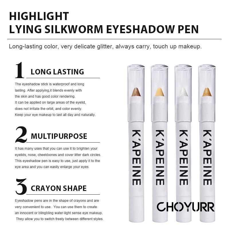 【COD】K'APEINE Eyeshadow Pen Lying SilkwormPearlescent Highlight Lying Silkworm Pen Brightening Lasting-CH