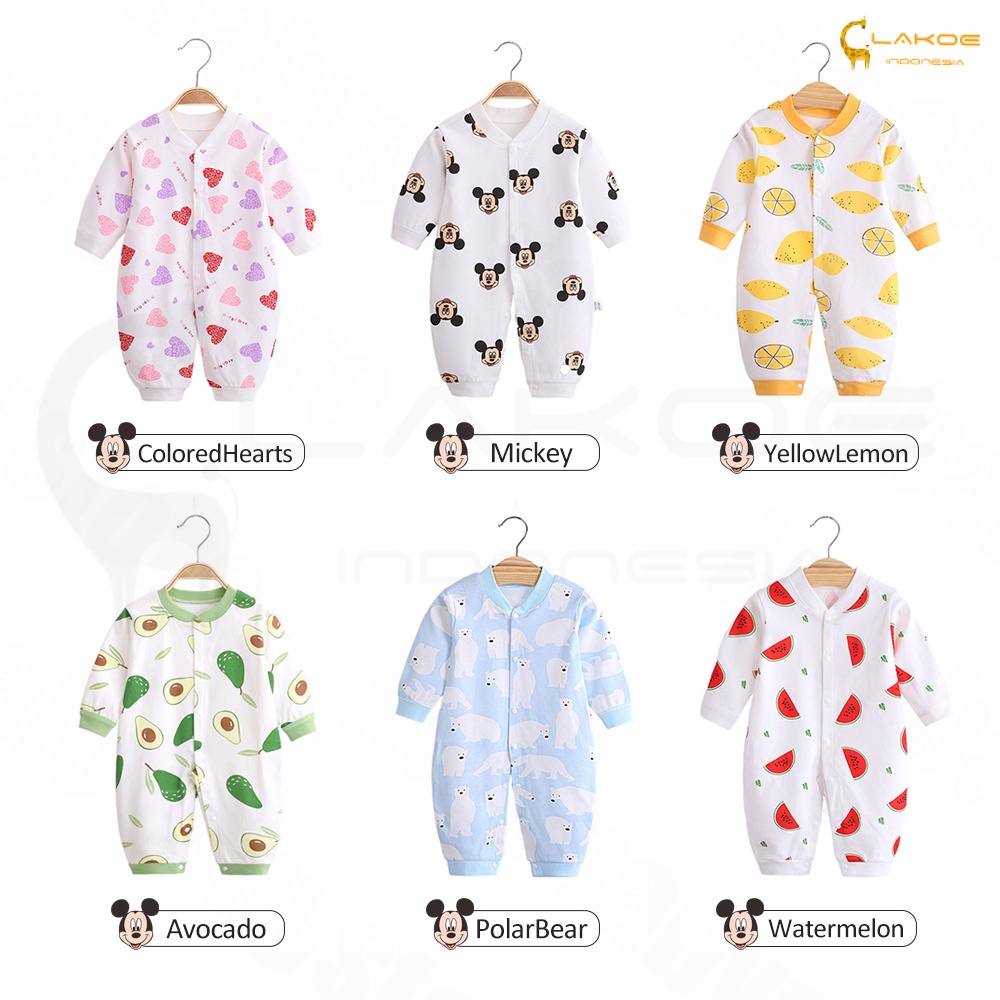 Lakoe Sleepsuit Romper Bayi/Piyama tidur Lengan Panjang bayi/baju bayi jumper anak romper