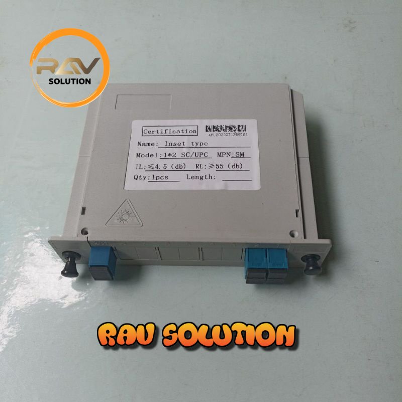splitter + box 1-2 sc upc - RAV SOLUTION FIBER OPTIC