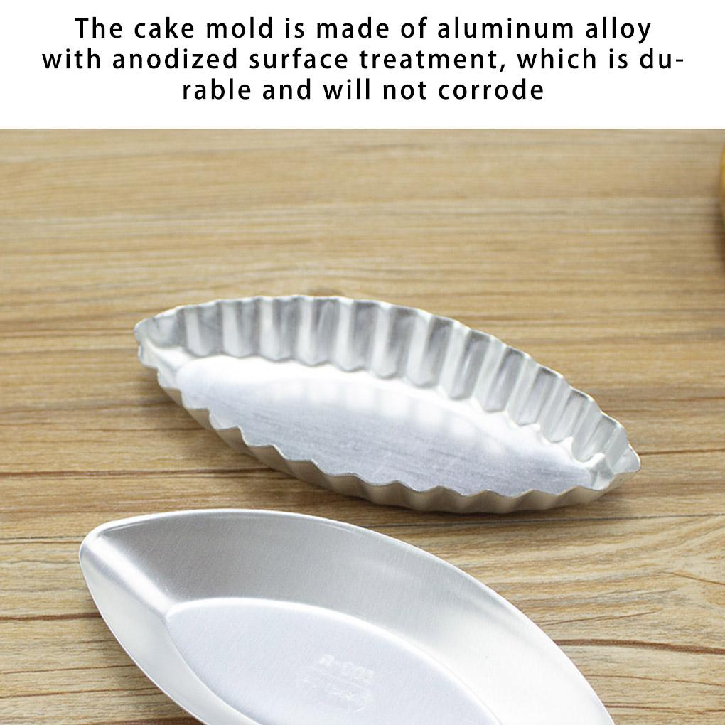 5buah Cetakan Kue Bentuk Perahu Egg Tart Puding Baking Bahan Aluminium Alloy Alat Dekorasi Dapur Cookies Mould Home