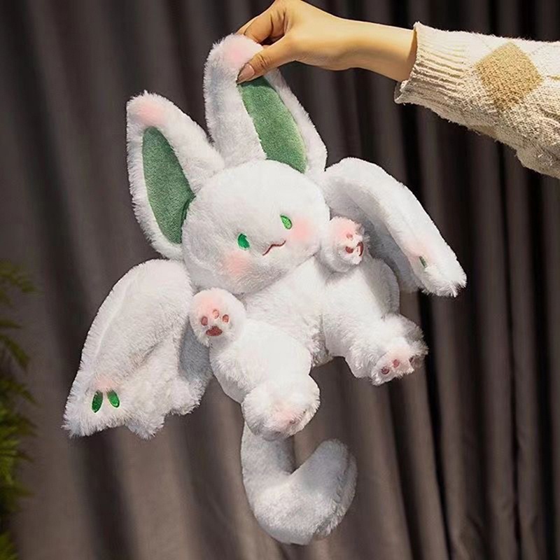 2023baru Kreatif Kelelawar Kelinci Mainan Mewah Manta Kawaii Hewan Semangat Ajaib Kelinci Plushie Boneka Bantal Mainan Lembut Untuk Anak Gadis Wanita