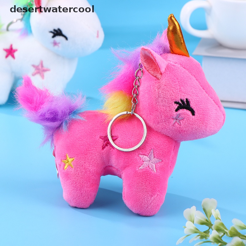 Deid Kartun Unicorn Lembut Mewah Boneka Mainan Gantungan Kunci Liontin Tas Dekorasi Anak Hadiah Martijn