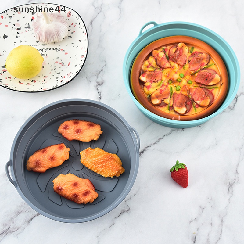 Sunshine Menebal Panci Silikon Anti Lengket Mat Cetakan Kue Keranjang Baking Pan Air Fryer Liner ID