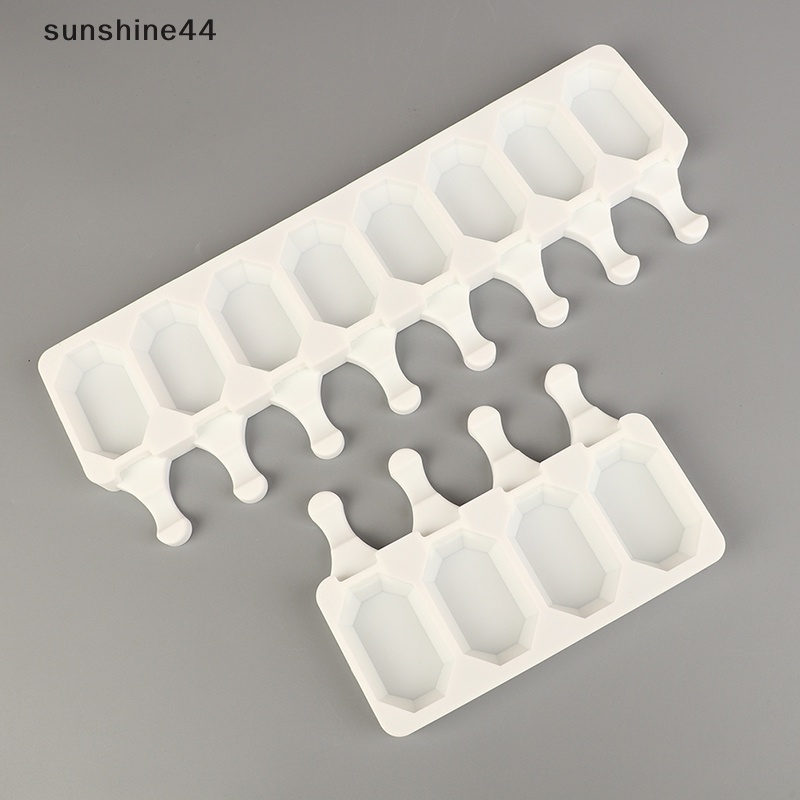 Sunshine Cetakan Silikon Es Krim4/8Lubang Untuk Popsicle Ice Cube Mould DIY Alat Baking ID