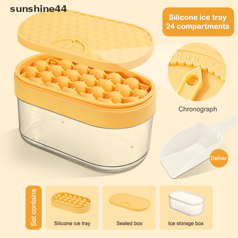 Sunshine Press Type Ice Cube Round Maker Cetakan Es Hoki Untuk Bir Kopi Mini Ice Ball ID