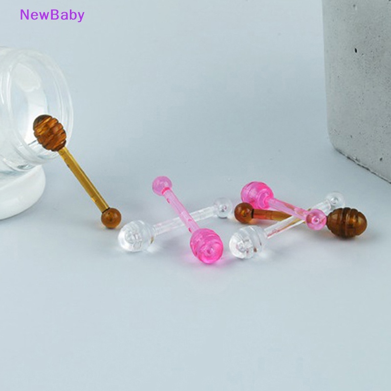 Newbaby 10PCS Gayung Plastik Untuk Madu Pot Jar Tongkat Stick Vintage Sarang Lebah Sendok Gadget ID