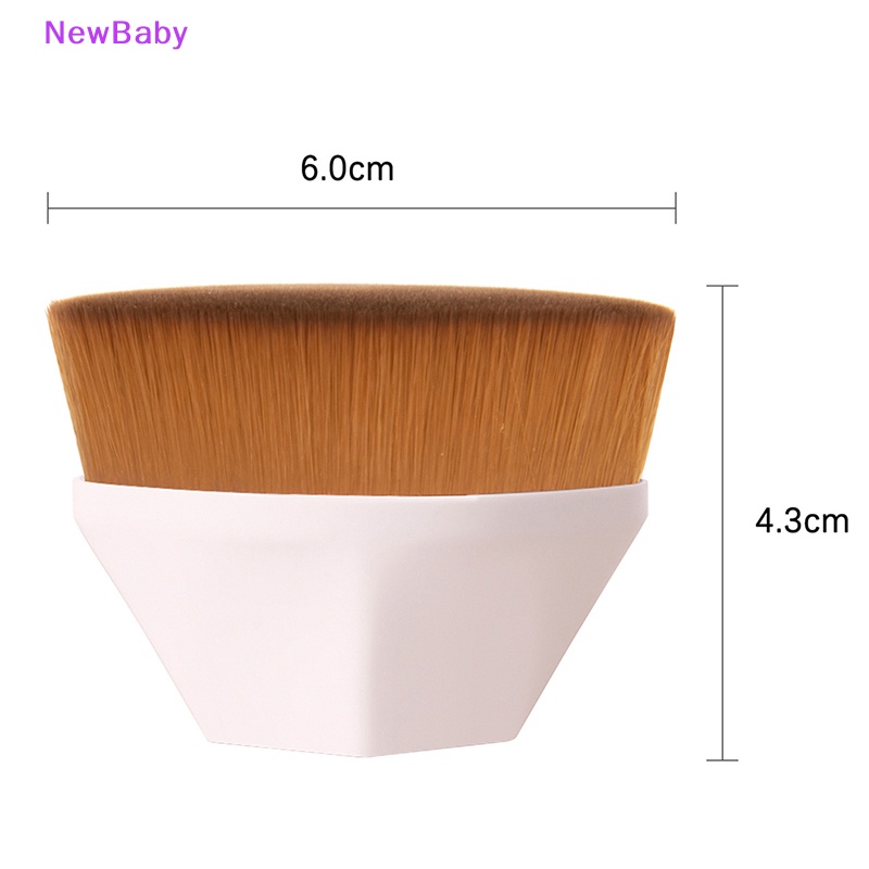 Newbaby Kuas Foundation Makeup Flat Top Hexagon Face Blush Bedak Makeup Brush New ID