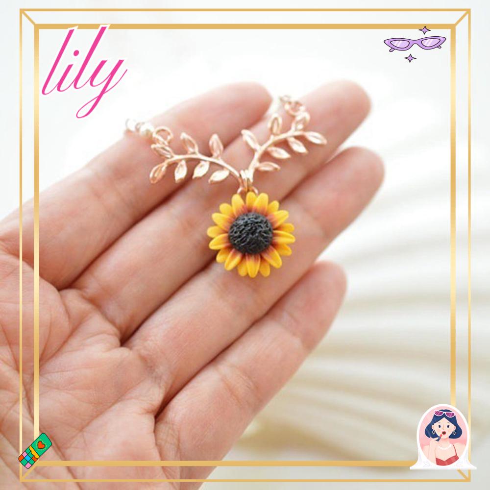 Lily Bunga Matahari Kalung Fashion Wanita Hadiah Ulang Tahun Rantai Klavikula