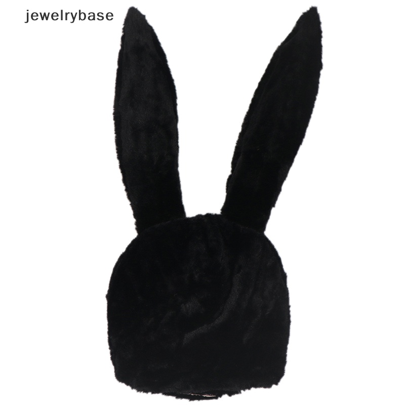 [jewelrybase] Topi Gadis Lucu Plush Rabbit Bunny Ears Hat Earflap Cap Head Warmer Perlengkapan Foto Butik