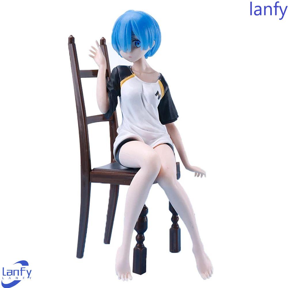 Lanfy Re ZERO Starting Life in Another World Collection Mainan Untuk Hadiah Rem Anime Figure 6.5cm Relax Rem Action Figure