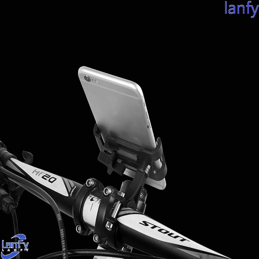 Lanfy Braket Ponsel Sepeda Motor Shockproof Phone Stand Adjustable Klip Braket Navigasi Klip GPS Aksesoris Bersepeda Anti-slip Bracket