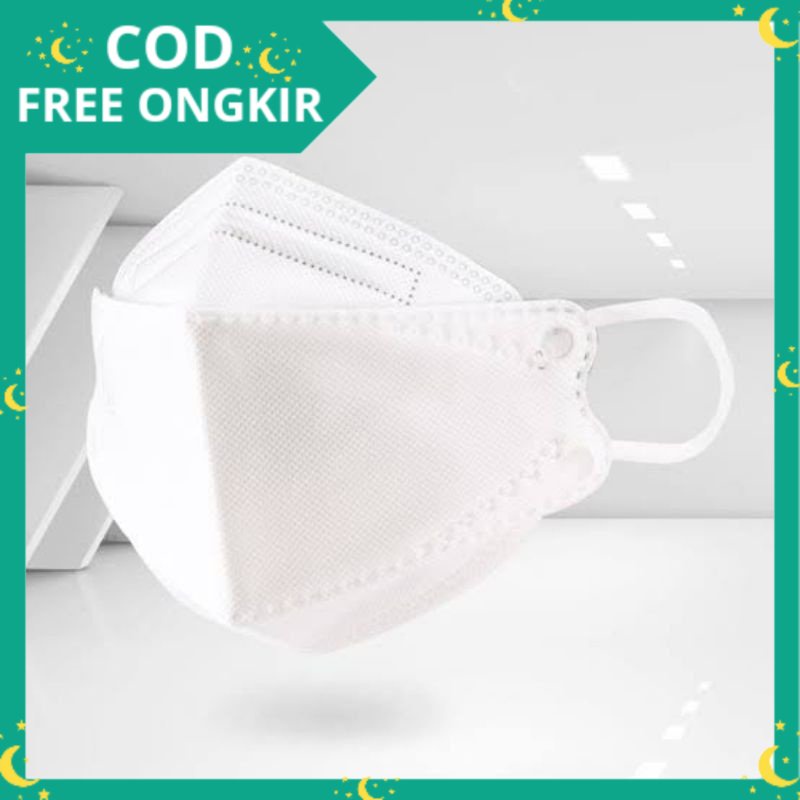 PROMO - MASKER KF94 PUTIH / hitam / korea 4 ply isi 10pc K094