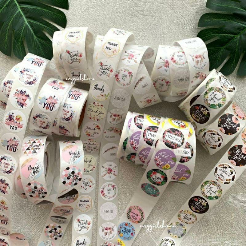 

100pcs Sticker RANDOM ~ Segel Label Thank You For Your Order / Stiker Label Thx ~ stiker terimaksih (Campur) BEHELSHOP PADANG
