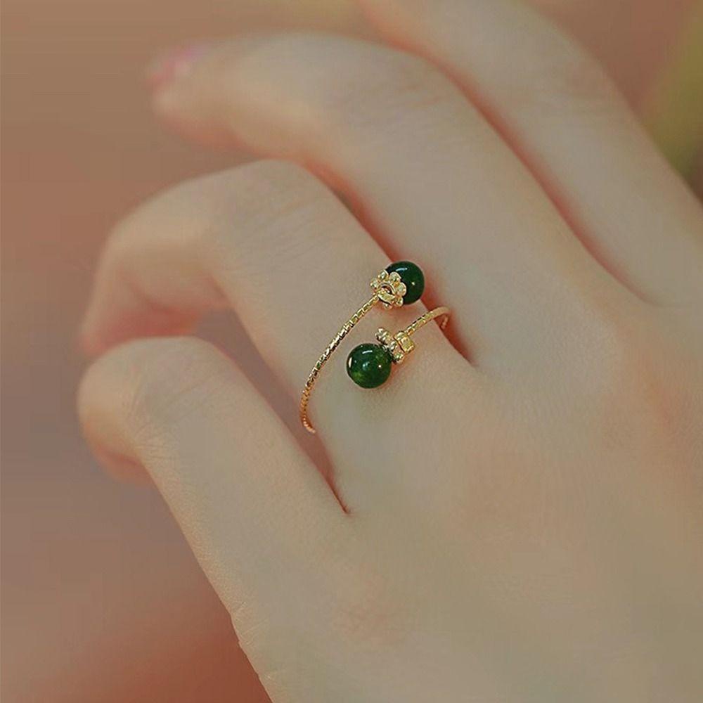 Mxbeauty Wanita Pembukaan Cincin Elegan Pesona Indah Kupu-Kupu Niche Desain Gadis Hadiah Tembaga Retro Vintage Ring