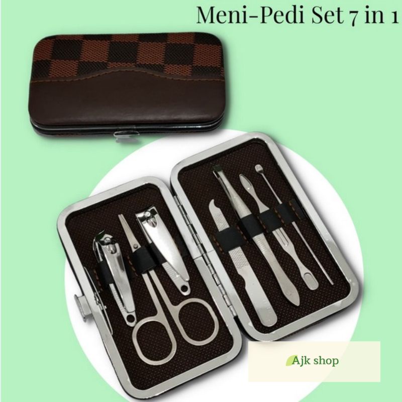 Alat Gunting Kuku Manicure Pedicure Set 7in 1 Alat Potong Kuku Set 7 in 1