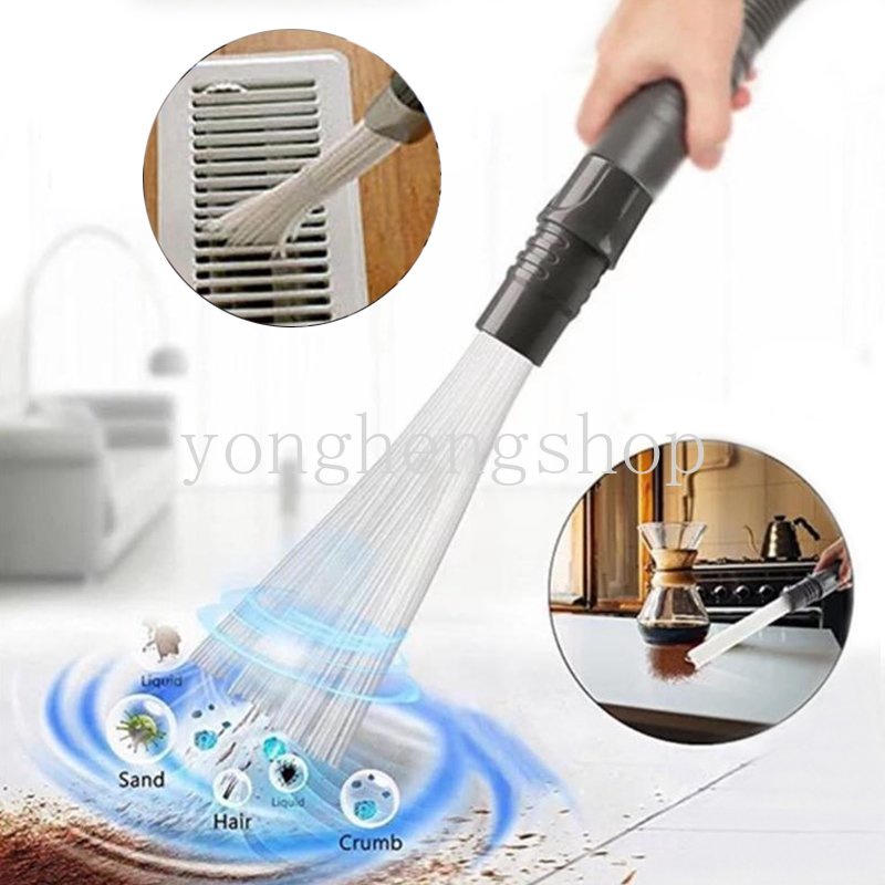 Sikat Tabung Sedotan Multifungsi Pembersih Debu Keyboard Penghilang Kotoran Portable Universal Vacuum Attachment Tools Dusty Brush Alat Pembersih Rumah