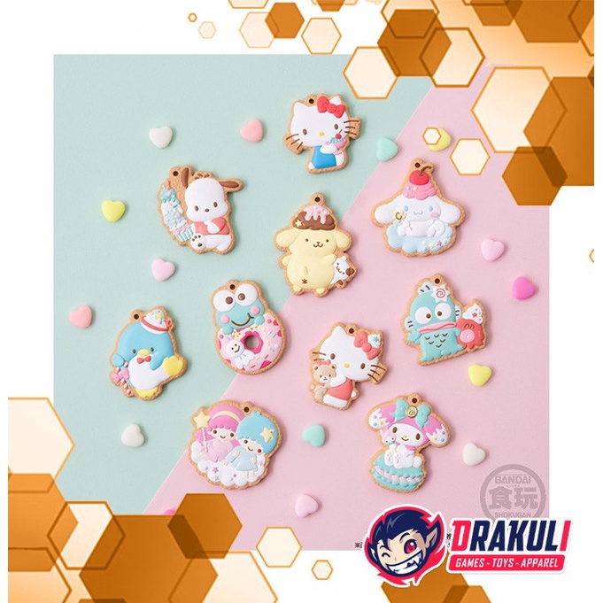 Toys BANDAI Sanrio Characters Cookie Charmcot Keychain Blind Pack