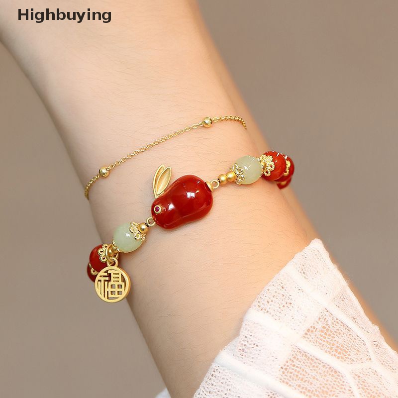 Hbid Cute Rabbit Charm Bracelets Vintage Rabbit Double Layer Bracelet Beauty Temperamen Niche Bracelets Perhiasan Untuk Wanita Hadiah Keberuntungan Glory