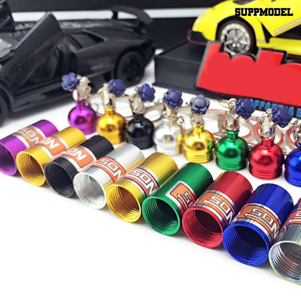 [SM Otomatis] Botol NOS Mini Oxide Nitrous Pill Stash Box Auto Gantungan Kunci Mobil Keyring Keyfob