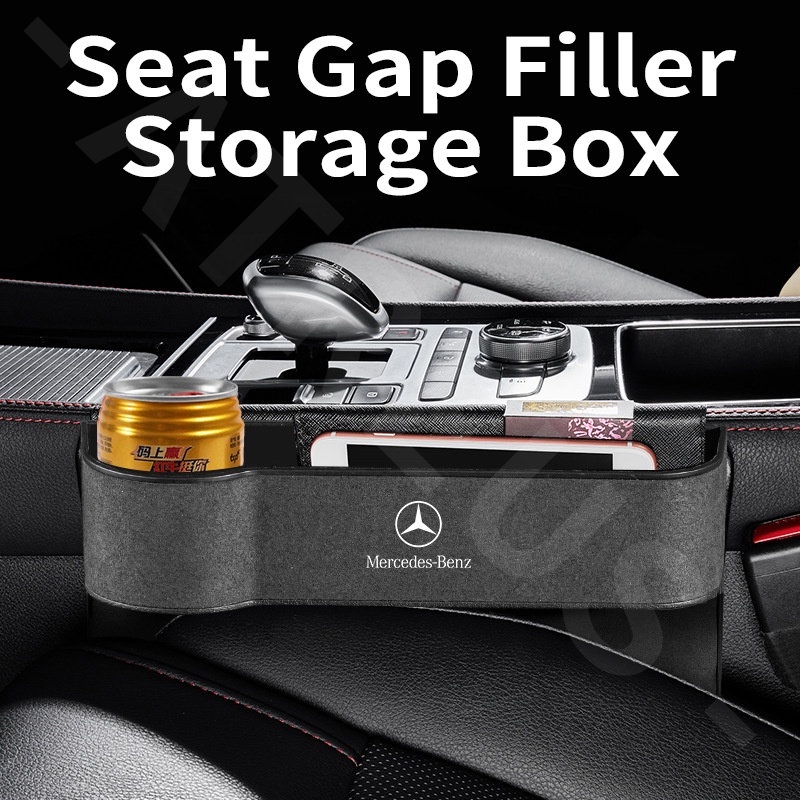 Mercedes Benz Kotak Penyimpanan Kursi Mobil Seat Side Gap Slit Pocket Car Cup Holder Storage Organizer Untuk EQE EQC W207 W211 W205 W212 W204 W220 W206 W124 W213 W218 W222