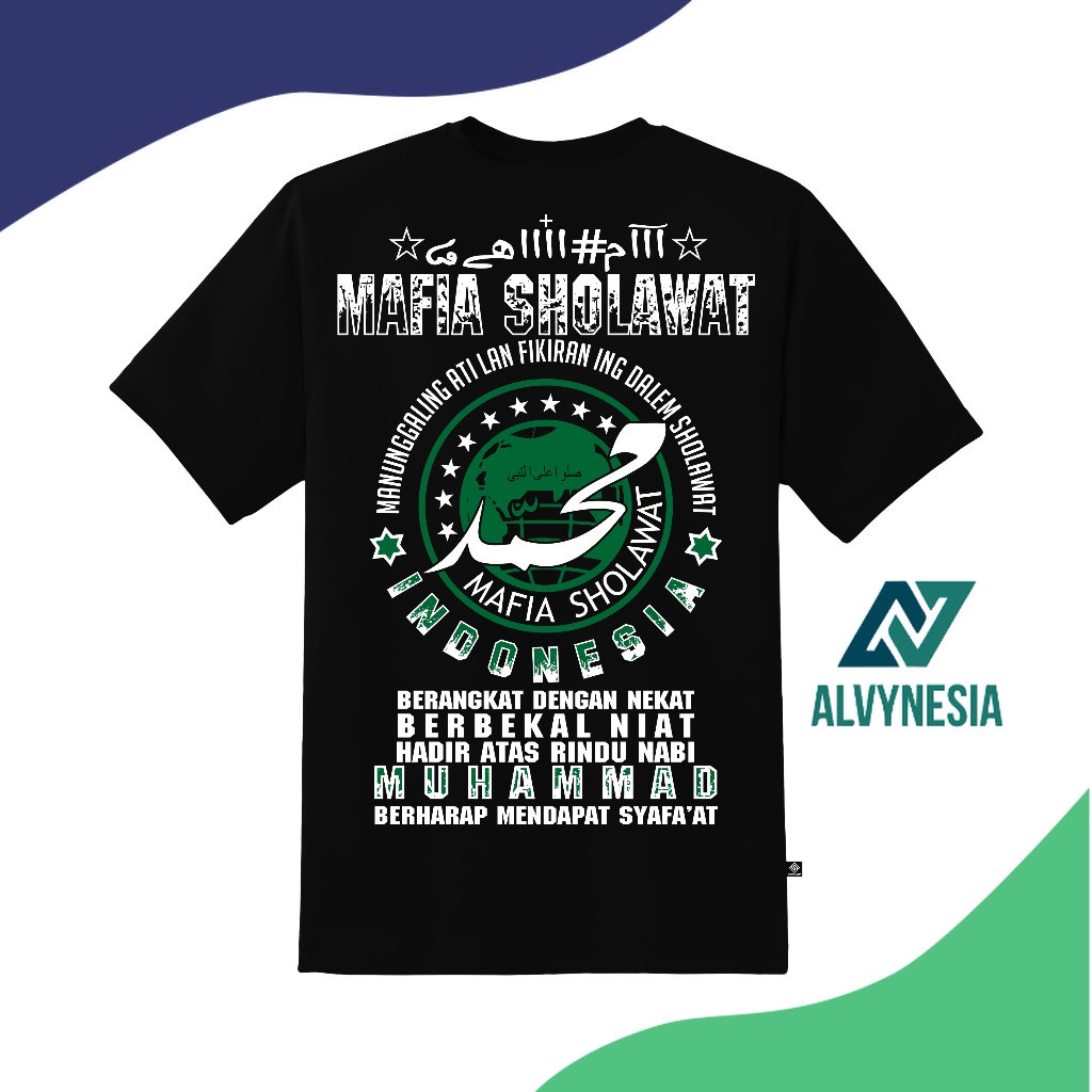 Alvynesia Kaos Mafia Sholawat Nahdlatul Ulama T-shirt Tshirt Santri Mafis
