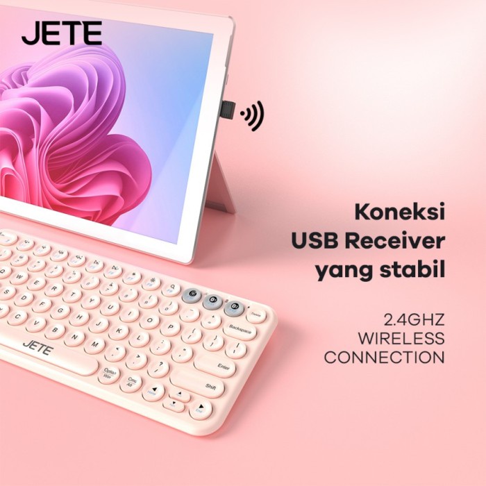 Bundle JETE Keyboard Bluetooth SK1 + Mouse MS3 Wireless - Garansi Resmi