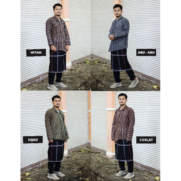 Lurik Baju Adat Jawa Surjan Lurik Pria / Size S,M, L, XL, XXL