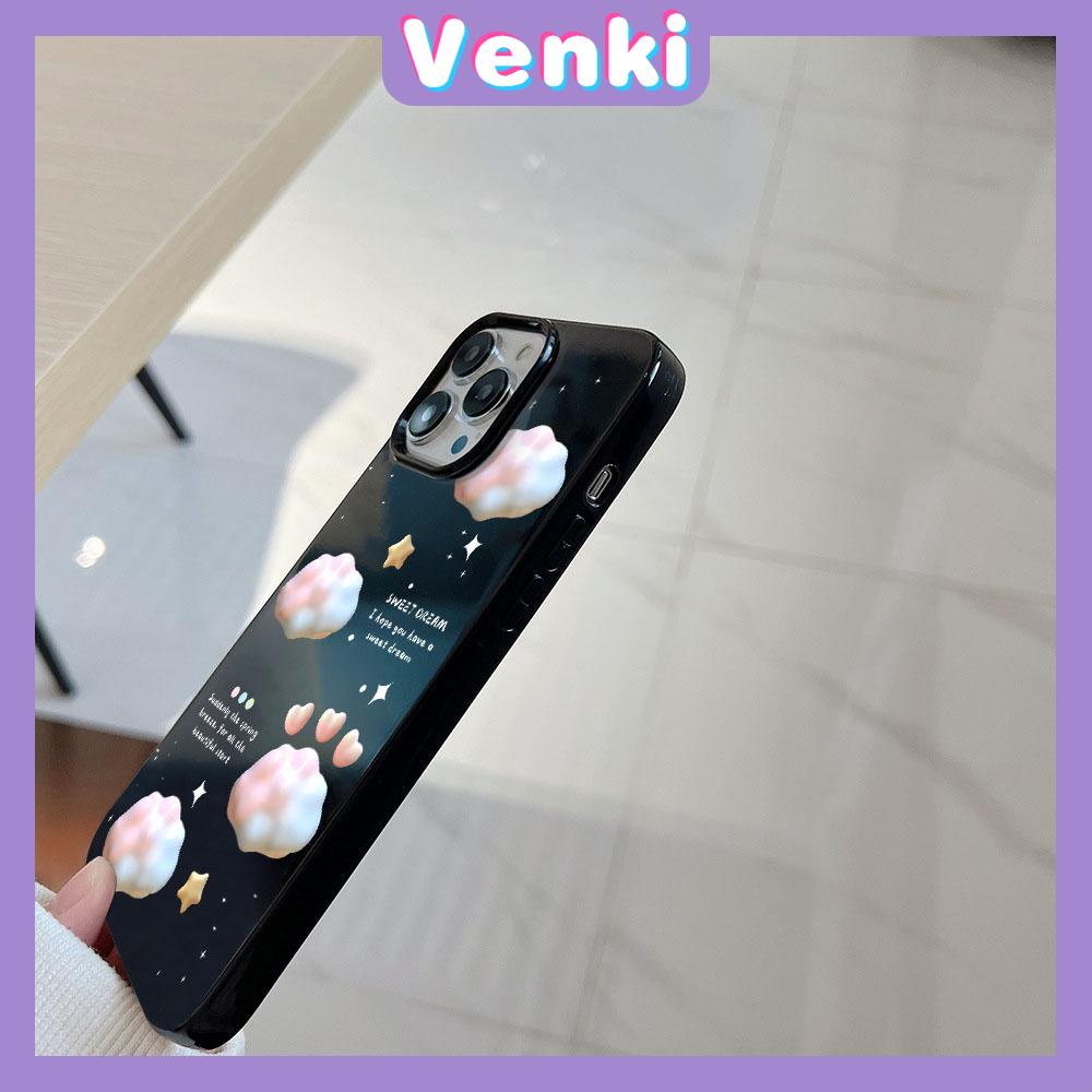 VENKI - For iPhone 11 iPhone Case Black Glossy TPU Soft Case Shockproof Protection Camera Cloud Love Compatible with iPhone 14 13 Pro max 12 Pro Max xr xs max 7Plus 8Plus