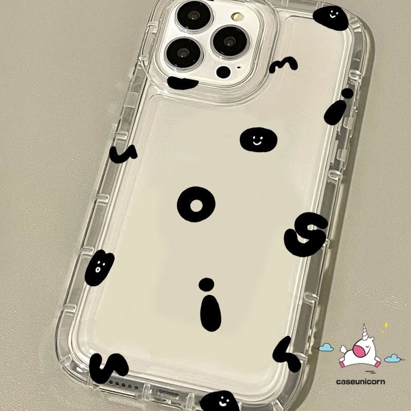 Untuk Samsung A34 A04s A50 A13 A54 A14 A12 A23 A32 A52 A04s A03s A04 A03 A04E A20s A11 A53 A22 A31 A02s A52s A30 A20 A51 A30s A10s A71 A21s Ekspresi Alfabet Kartun Airbag Case