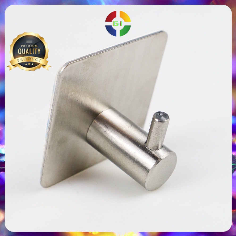 Gantungan Dinding Kapstok Hook Hanger Stainless Steel Silver