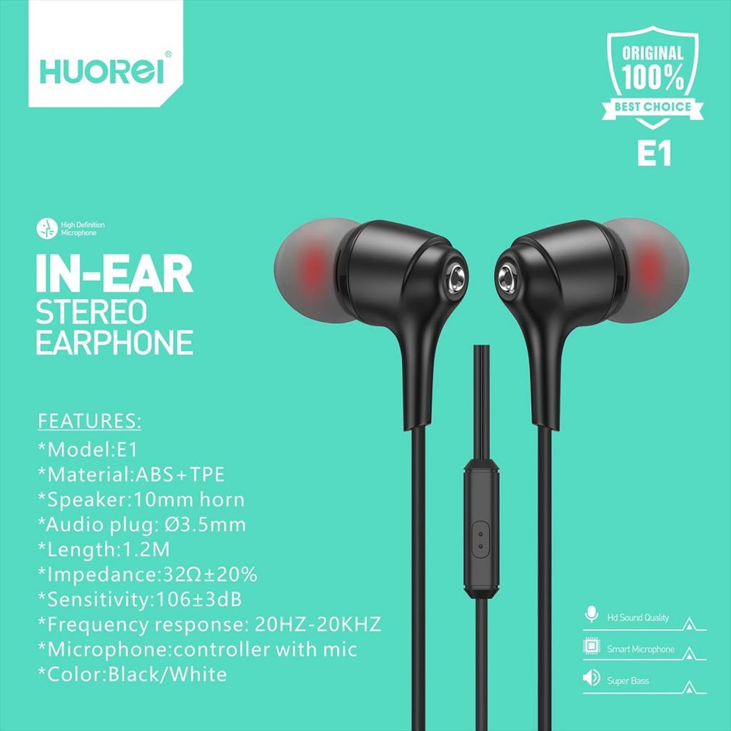 Huorei In Ear Stereo Earphone E1