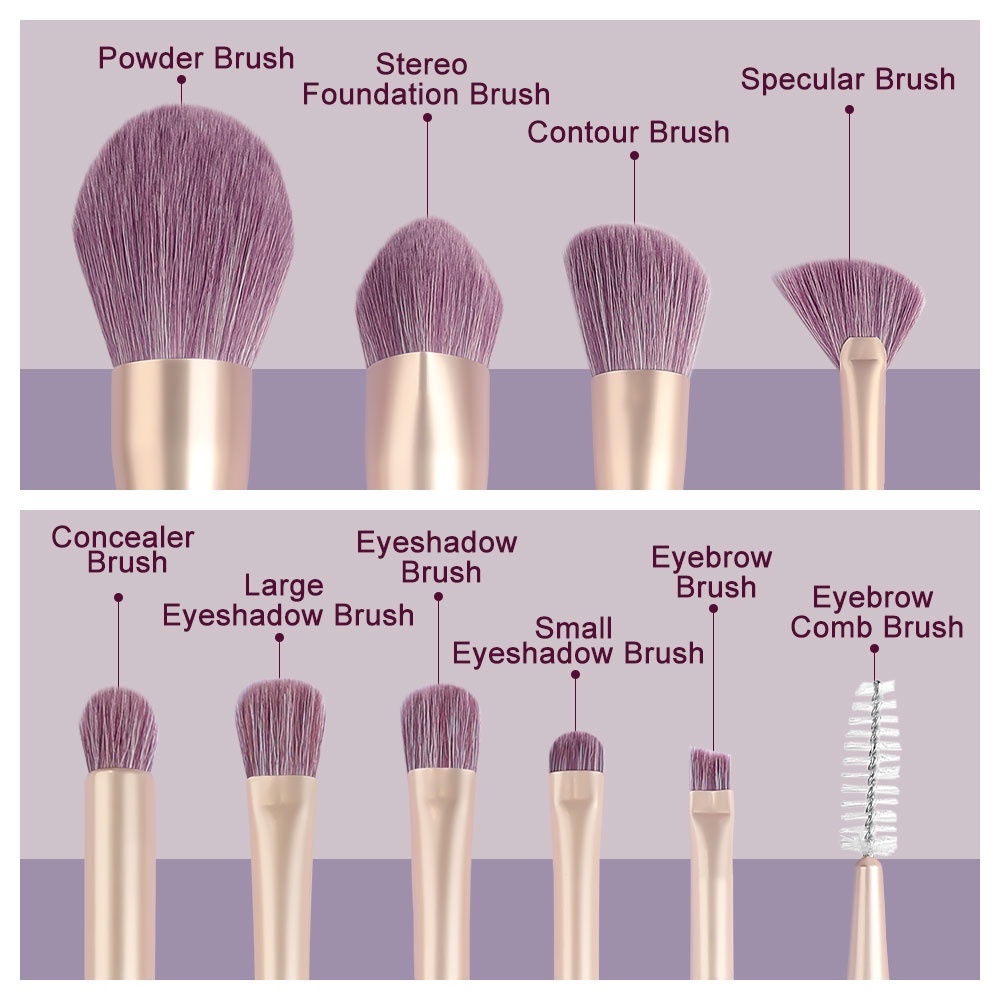 MAANGE 9pcs Makeup Brush Make Up Set Makeup Brush Blush Contour Brow Powder Blush Eyeshadow 1409