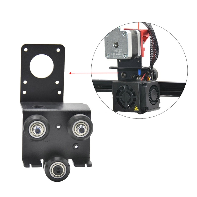 Bt Untuk Ender-3 Aluminium Alloy Direct Drive Plate Extruder Adapter Plate Kit Yang Ditingkatkan Untuk CR10 Ender-3 Ender-5 Extruder