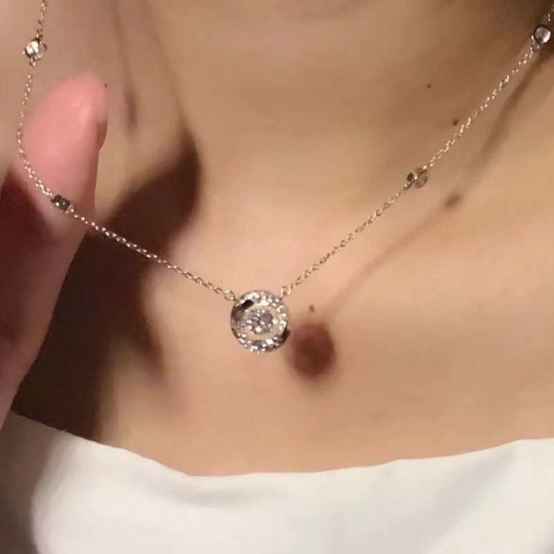 925 Sterling Silver Mobius Three Second Heartbeat Necklace Desain Canggih Untuk Memberi Pacar Hadiah Qixi Yang Manis