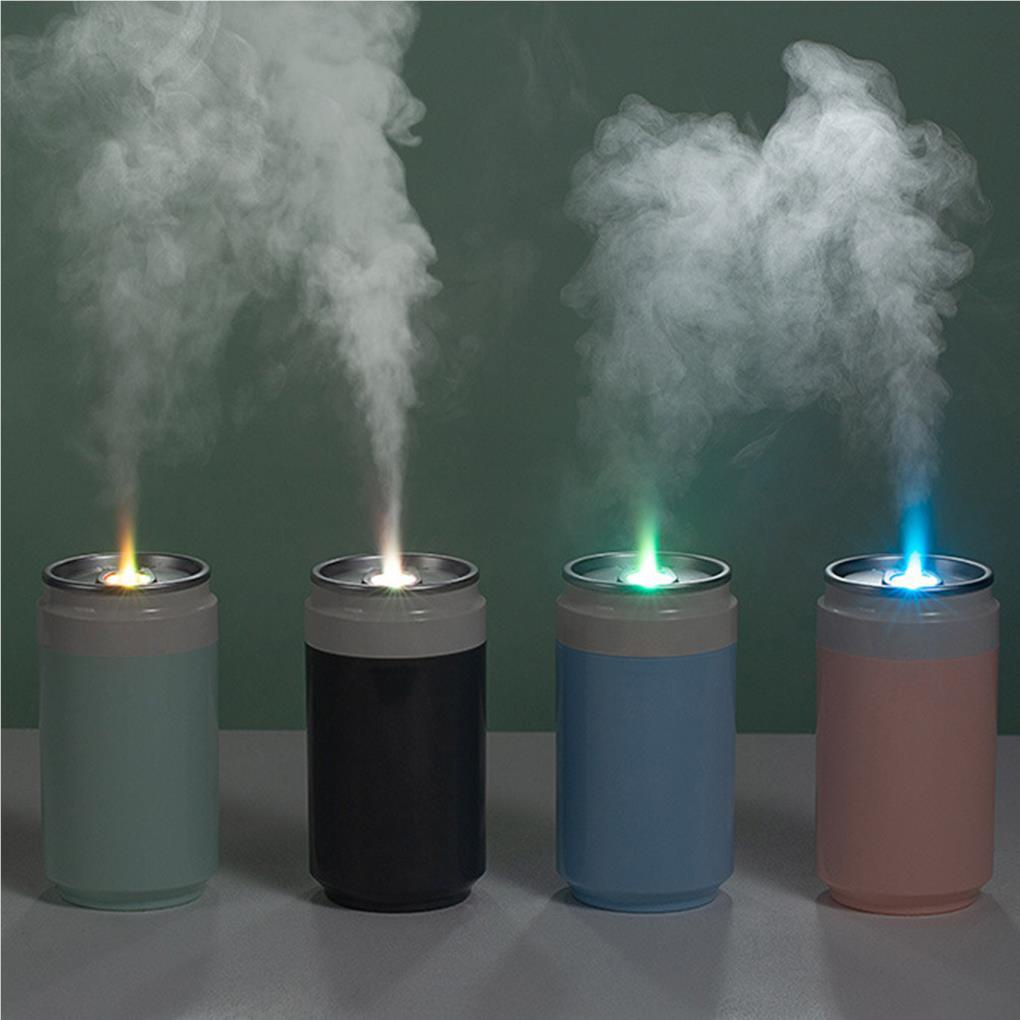 Humidifier Udara Mobil Cool Mist Humidifier USB Travel Car Humidifier Dengan 7warna Flame Lights Untuk Mobil Rumah Kantor Travel Kamar Tidur