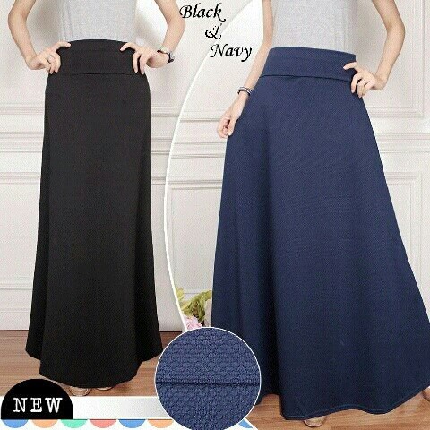 rok payung wafle polos - Hitam