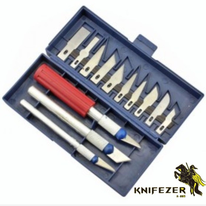 

ARS04 Set Pisau Ukir Seni 13 in 1 Crafting Art Knife with 3 Handle