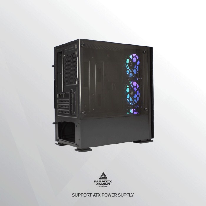 Paradox Gaming Durandal Micro ATX Tempered Glass PC Case Komputer