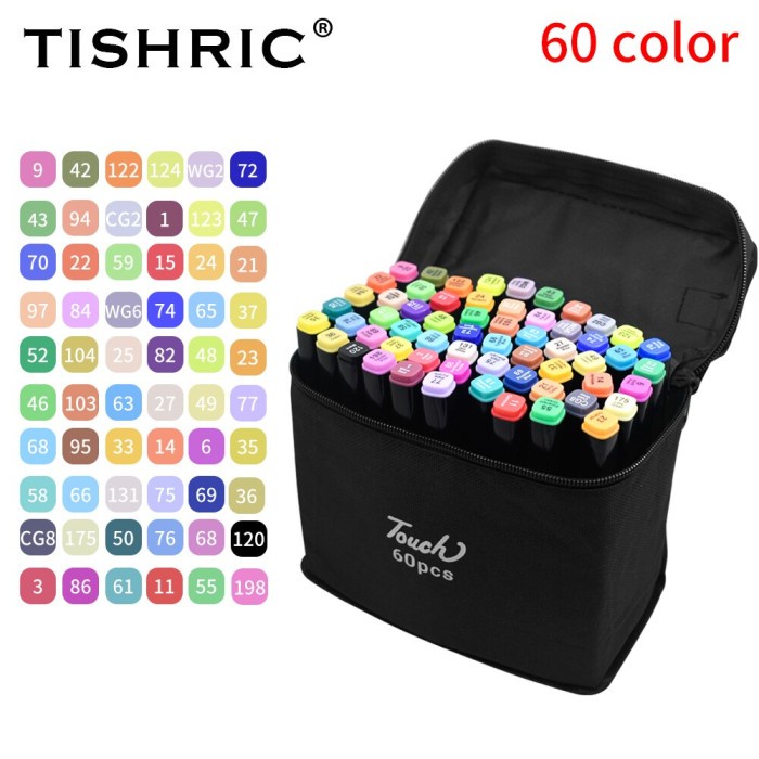 

80 Pcs Sepidol Gambar Warna Warni 1 Set Lengkap Murah Lukis Art Anak - 30 Warna