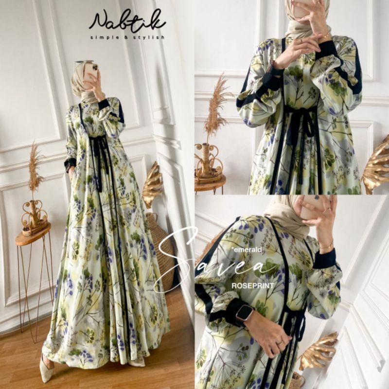 SAVEA Arabian Abaya ORI NABTIK | Roseprint