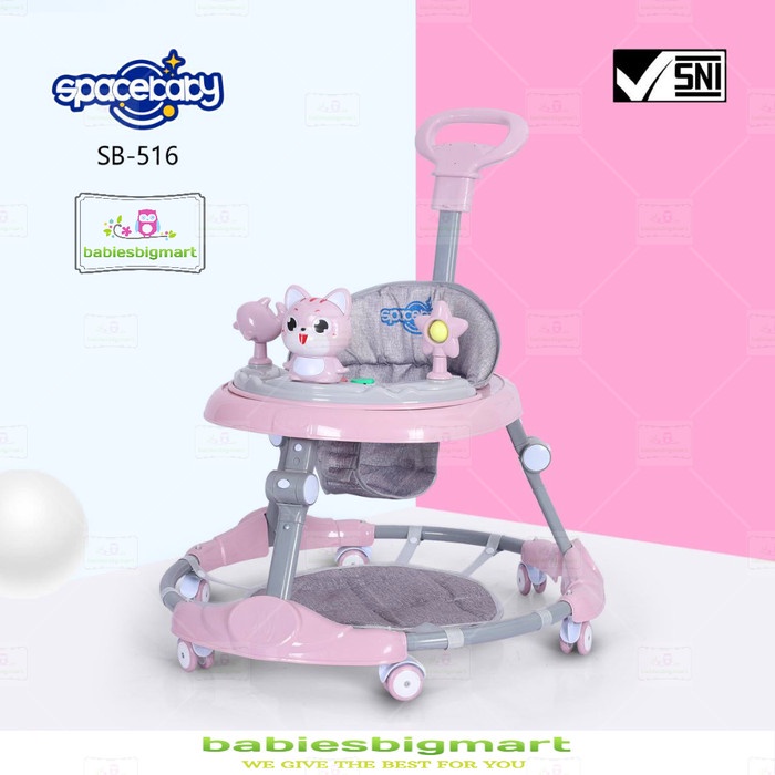 Baby Walker Spacebaby Space Baby SB 516 Musik Alas Tongkat Dorong Murah